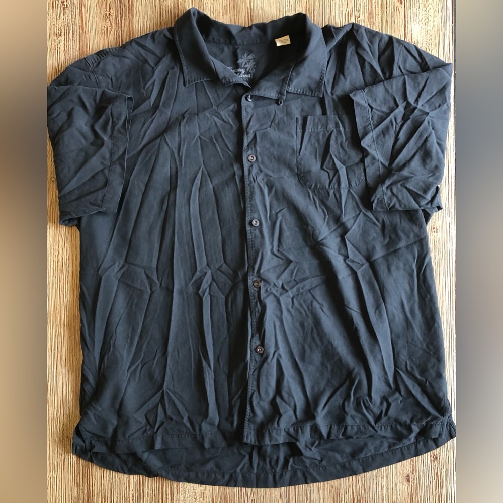 Tommy Banana Silk Button Down Shirt (3XL)